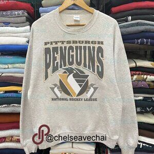 Vintage Pittsburgh Penguins Hockey Sweatshirt, Retro NHL Penguins Shirt Tee